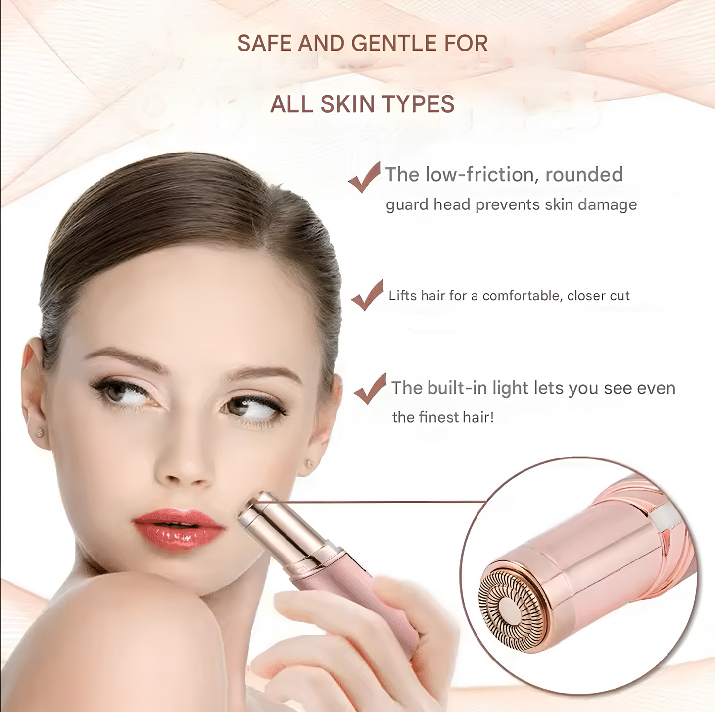 Beautiful Skin™ - Eyebrow hair remover and epilator for women