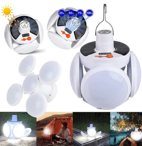 Foldable solar lamp