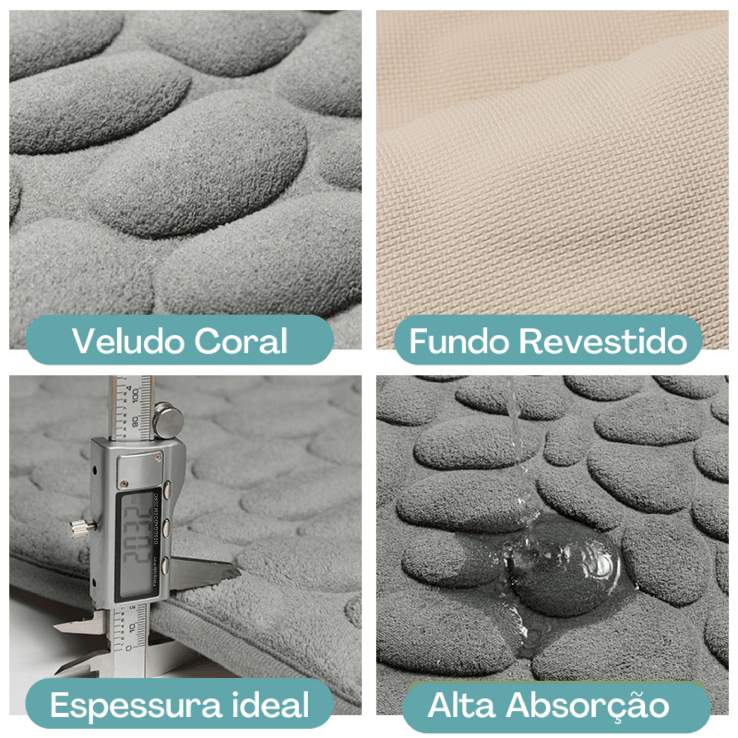 Non-slip and ultra-absorbent bath mat